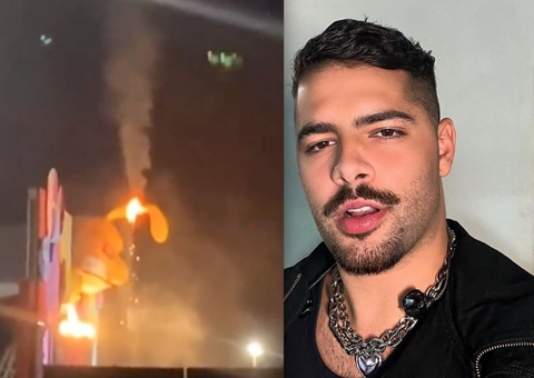 Show de Pedro Sampaio é interrompido após decoração pegar fogo no palco