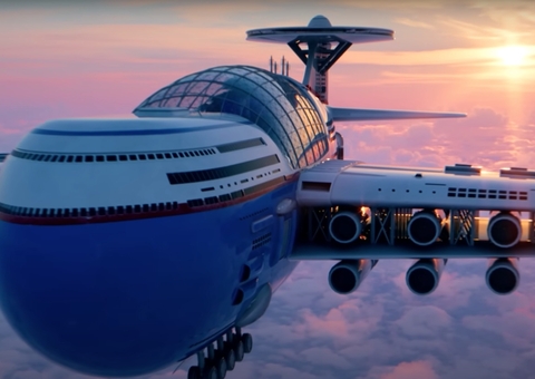 'Sky Cruise': Hotel voador sem piloto promete abrigar 5 mil hóspedes sem pousar