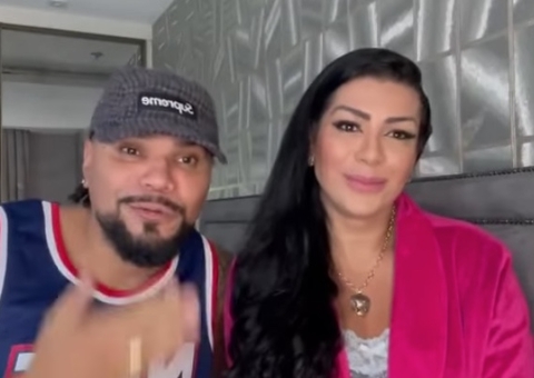 Naldo e Moranguinho falam sobre menáge após convite vazado: '12 anos de t***** gostosa'