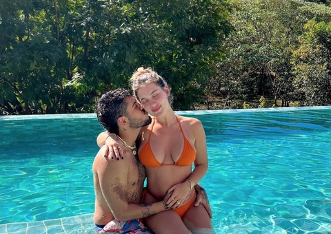 Virginia e Zé Felipe divertem internautas com foto de barriga de grávidos 