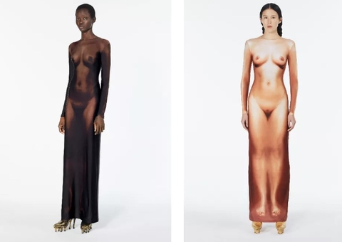 Vestido de grife que imita corpo de mulher nua é lançado com valor impressionante