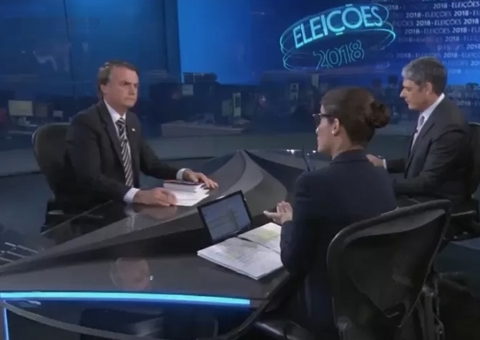 Jair Bolsonaro volta à TV Globo para entrevista no Jornal Nacional 