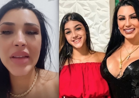Aos prantos, Jenny Miranda desabafa após briga com a filha por affair com Adriano Imperador 