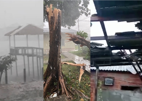 Temporal arrasta flutuante, arranca telhados e causa destruição em Parintins; vídeos