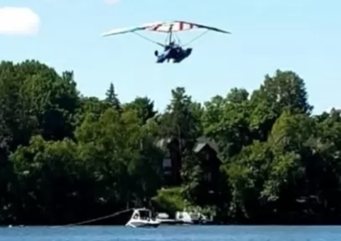 Homem morre em queda de ultraleve quando jogava cinzas do pai em lago