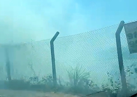 Vídeo mostra incêndio em terreno baldio em Manaus