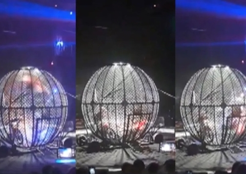 Vídeo: Motociclistas se chocam em ‘globo da morte’ durante apresentação em circo