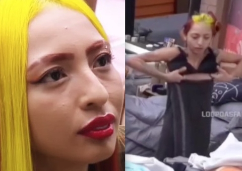 Ruivinha de Marte deixa seios escaparem e mostra tudo em A Fazenda; Vídeo