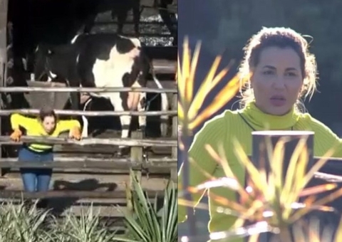 A Fazenda: Deolane passa mal ao ver ‘chuva de cocô’ de vaca