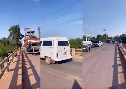 Vídeo mostra ponte na BR-319 lotada de veículos antes de desabar em rio