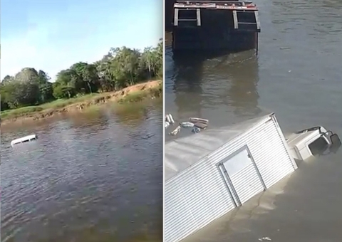 Bombeiros confirmam corpos presos em veículos submersos em rio após ponte desabar no Amazonas