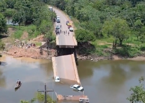 Imagens aéreas mostram como está local onde ponte desabou na BR-319