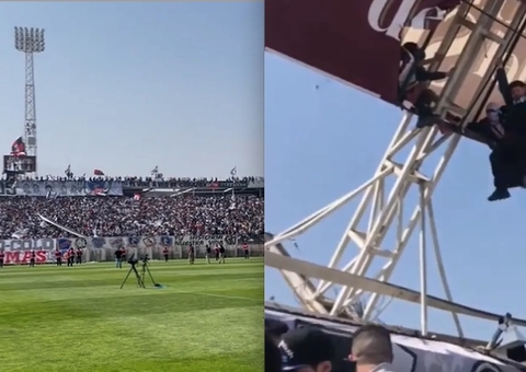 Marquise de estádio desaba no Chile e deixa torcedores feridos; veja vídeos