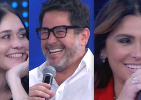 Murilo Benício encontra ex-esposas, fica constrangido e público se diverte com casos de família