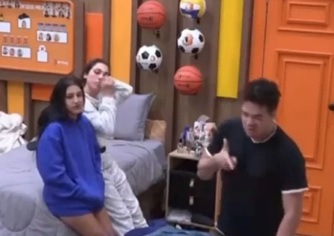 Lucas ameaça Shay e faz sinal de arma com a mão: ‘vai ver lá fora’