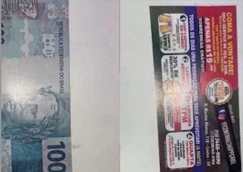 Homens roubam centenas de panfletos acreditando que eram notas de R$ 100