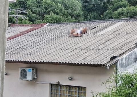Homem tenta escapar da morte mas morre em cima de telhado de casa em Manaus