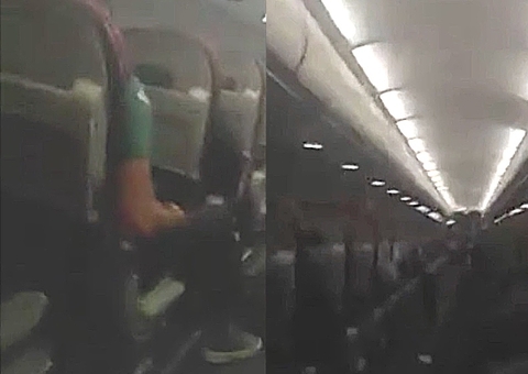 Avião tem bico destruído por tempestade e passageiros entram em pânico durante voo; vídeo