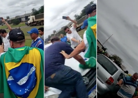Carro atropela bolsonaristas durante manifestação em rodovia; Veja vídeo