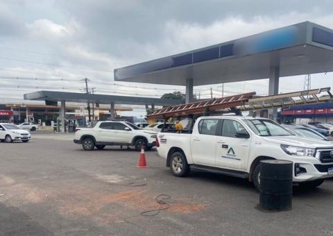 Posto de combustível é flagrado com 'gato' de energia e caso vai parar na polícia em Manaus