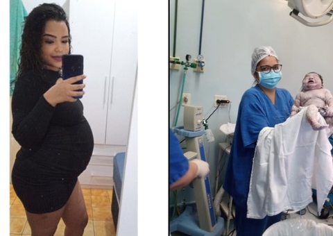 Mulher dá à luz a 'superbebê' e imagem choca internautas: 'criança nasceu cursando a faculdade' 