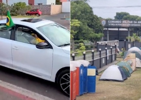 Bolsonaristas dormem em carros, prejudicam trânsito e protesto é criticado em Manaus