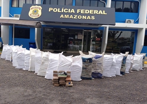 PF apreende cerca de 1,3 tonelada de maconha no interior do Amazonas