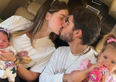 Virgínia e Zé Felipe posam em jantar romântico em Portugal  