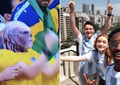 Atores de Stranger Things torcem pela Argentina e brasileiros passam a torcer pelo vilão 'Vecna' 