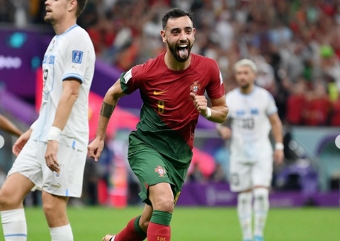 Bruno Fernandes marca e Portugal vence Uruguai por 2 a 0