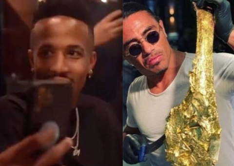 Militão aparece em vídeo com jogadores ostentando 'carne de ouro' de até R$ 9 mil 