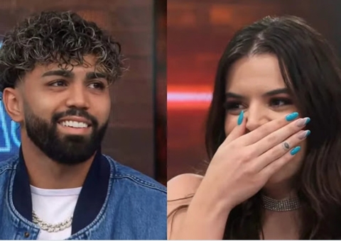 Gabigol dá cantada em bailarina do Faustão ao vivo