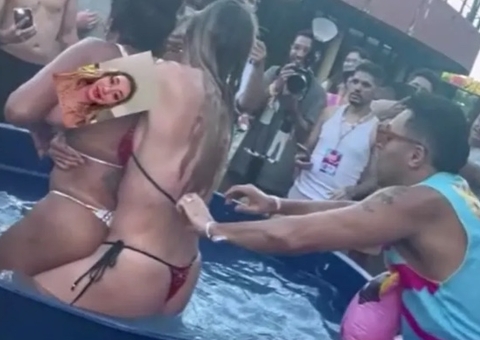 Vídeo: Tirullipa é expulso da Farofa da Gkay após tirar biquínis de convidadas