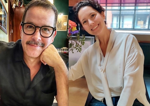Murilo Benício e Cecília Malan posam juntos após assumirem namoro