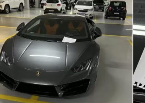 Apresentadora da Globo mostra Lamborghini parado em duas vagas e dono responde