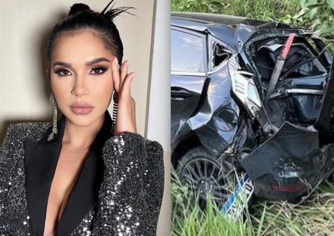 Ex-BBB Gizelly Bicalho sofre acidente de carro em estrada