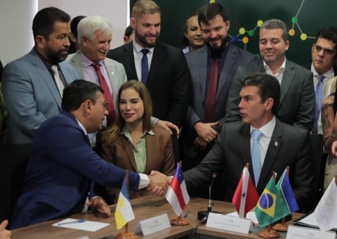 Em Brasília, Wilson Lima prestigia posse de Helder Barbalho como presidente do Consórcio da Amazônia Legal