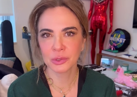 Luciana Gimenez mostra como ficou perna após acidente: ‘não se assustem’