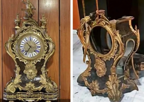 Relógio destruído em atos golpistas será restaurado com a ajuda da Suíça