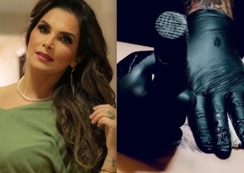 Aos 50, Luiza Ambiel faz tatuagem em região íntima e mostra resultado