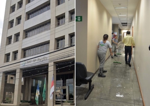 Sede do TRT11 é alagada por forte chuva e precisa ser evacuada em Manaus