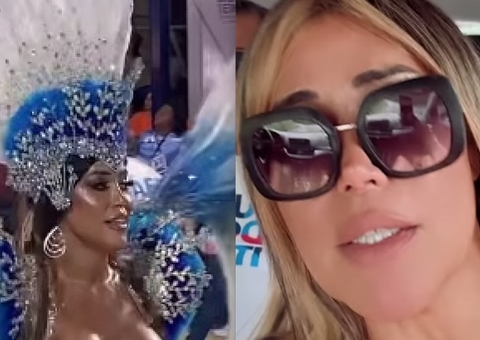 Mulher Abacaxi diz que marido terminou casamento após ela desfilar com os seios de fora