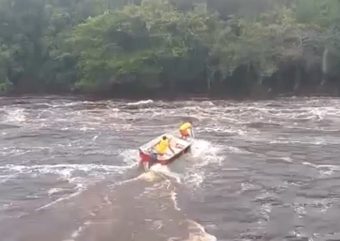 Vídeo impressionante mostra resgate de homem levado por correnteza nas Corredeiras do Urubuí