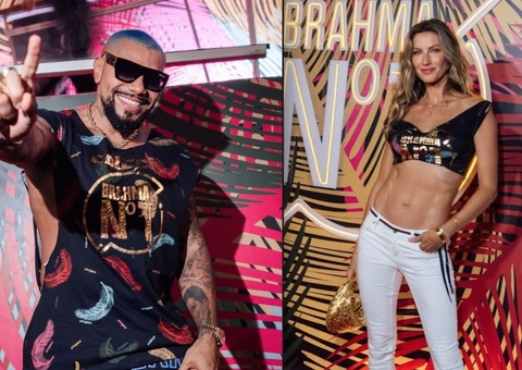Naldo mostra Gisele na Sapucaí após dizer ter convidado modelo para Carnaval
