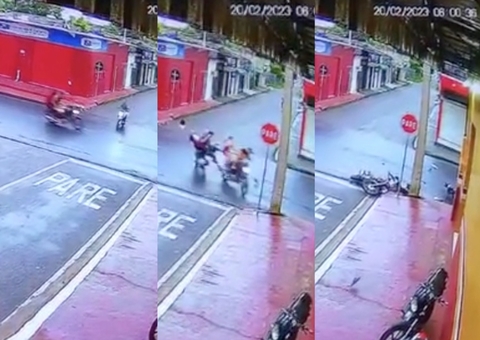Vídeo flagra acidente violento entre motocicletas no Amazonas