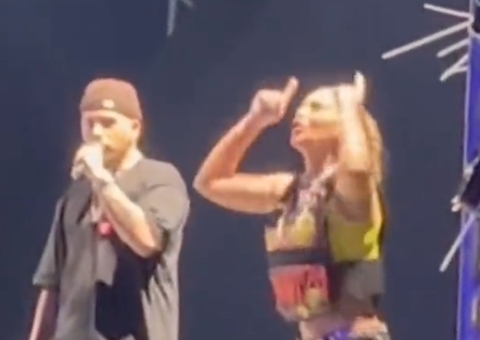 Virginia viraliza em show de Zé Felipe e casal explica cena: 'crise de ansiedade'