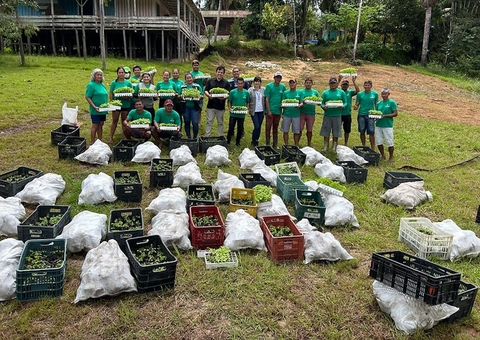 Agricultores recebem adubos, calcário agrícola e mudas em comunidade de Manaus