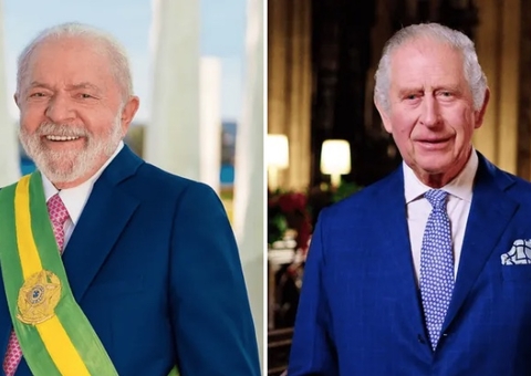 Lula conversa com rei Charles III, do Reino Unido