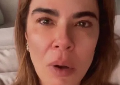 Luciana Gimenez chora e diz que não sente melhora na perna após acidente de esqui