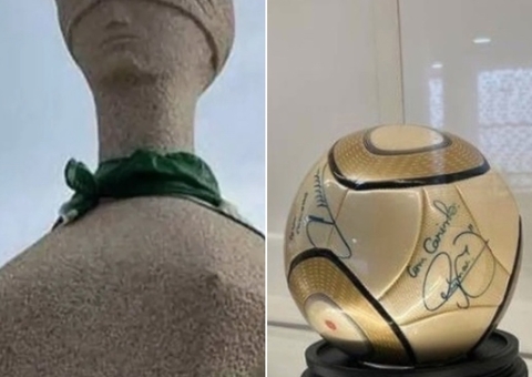PF prende homem que furtou bola autografada por Neymar e mulher que pichou estátua do STF